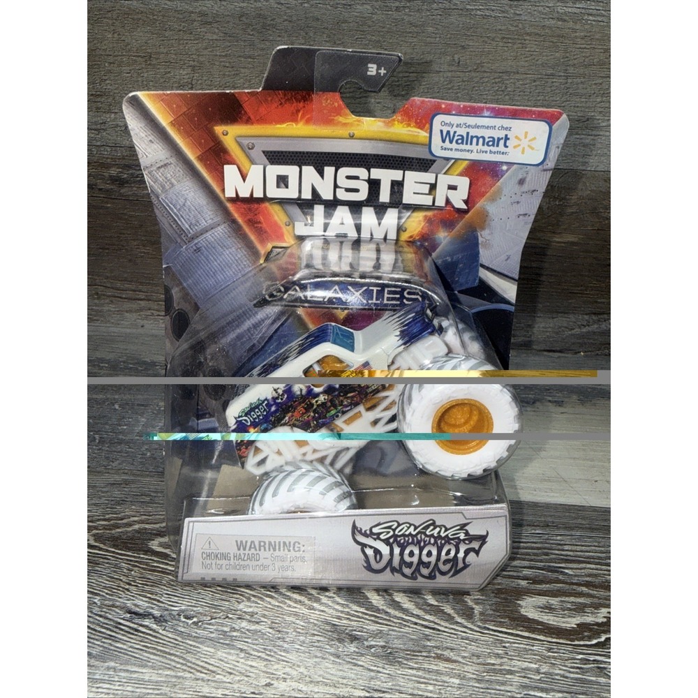 Spin Master Monster Jam Walmart Gears And Galaxies Series Son Uva Digger 1/64